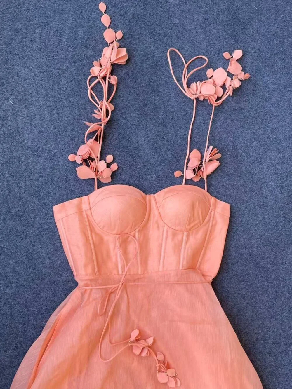 Zimmermann Pink Bustier Floral Strap Midi Dress Size 0 - Picture 8 of 9